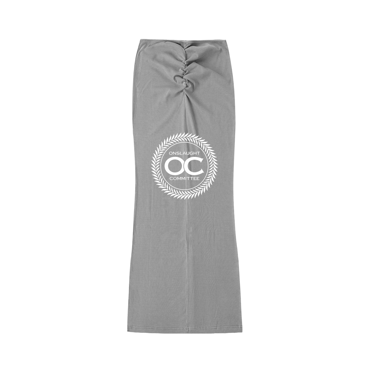 Dyed Washed Drawstring Maxi Skirt