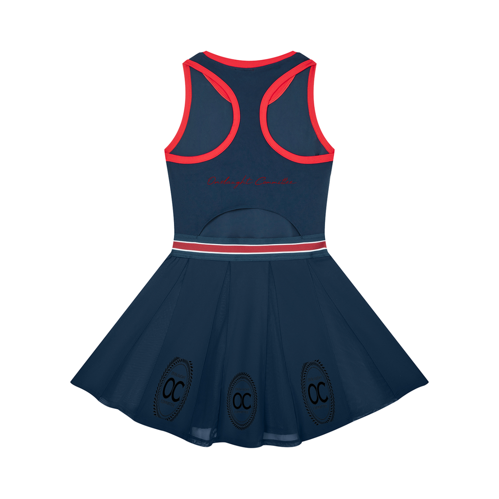 Women's Color Block A-Line Sleeveless Dress