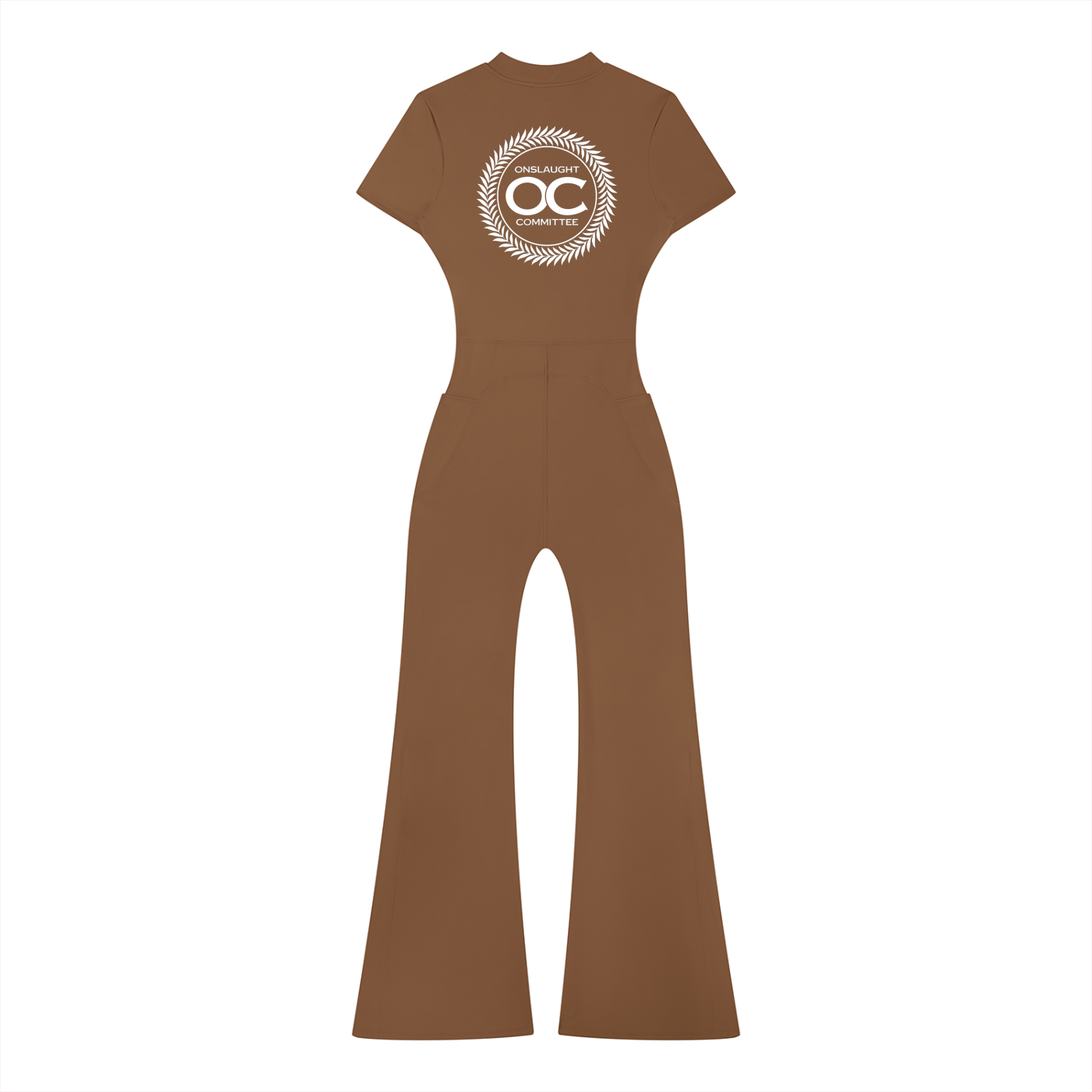 Women’s Tight Flared Leg Quarter-Zip Jumpsuit