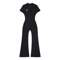 Women’s Tight Flared Leg Quarter-Zip Jumpsuit