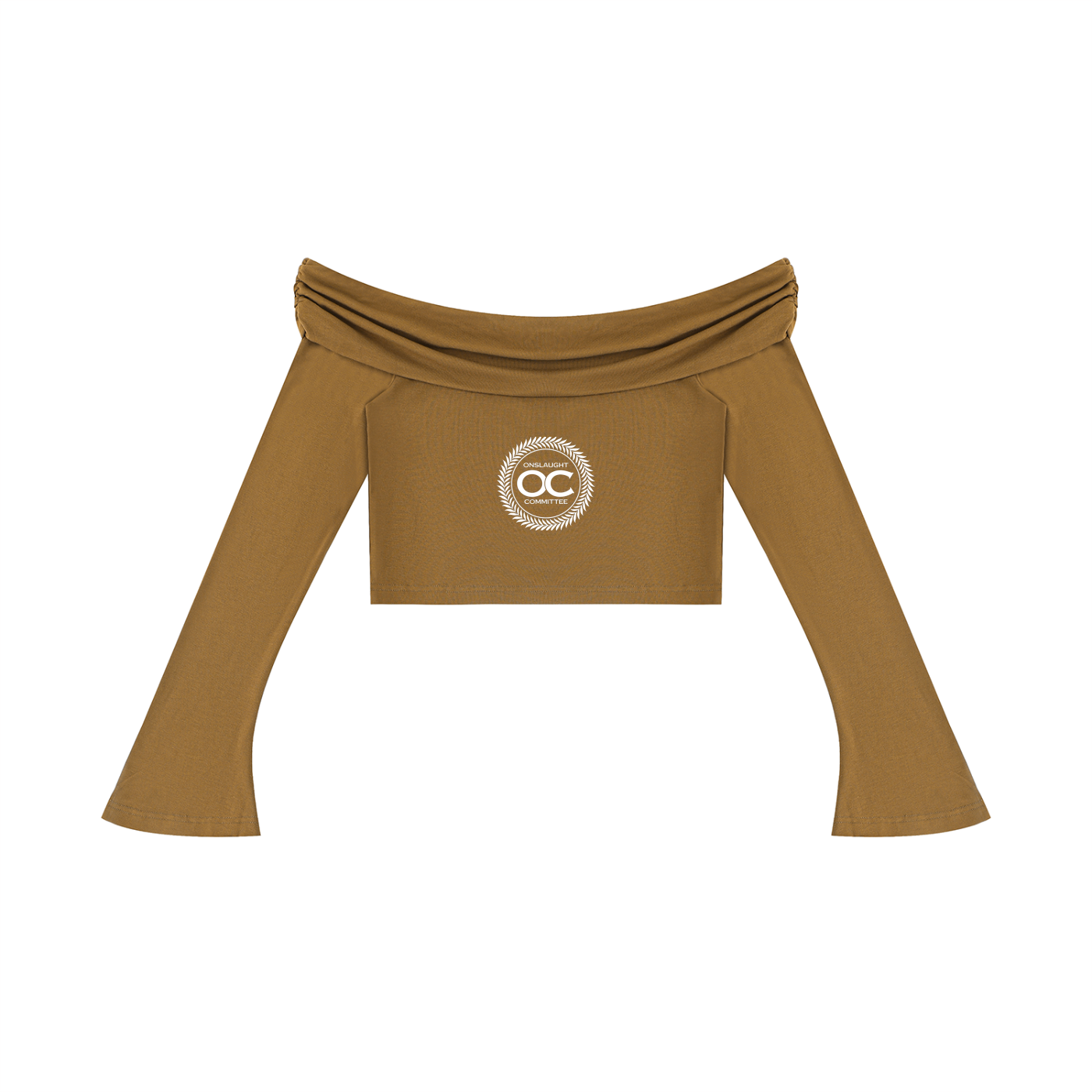 Women's Off-the-Shoulder Bell Sleeve Crop T-Shirt