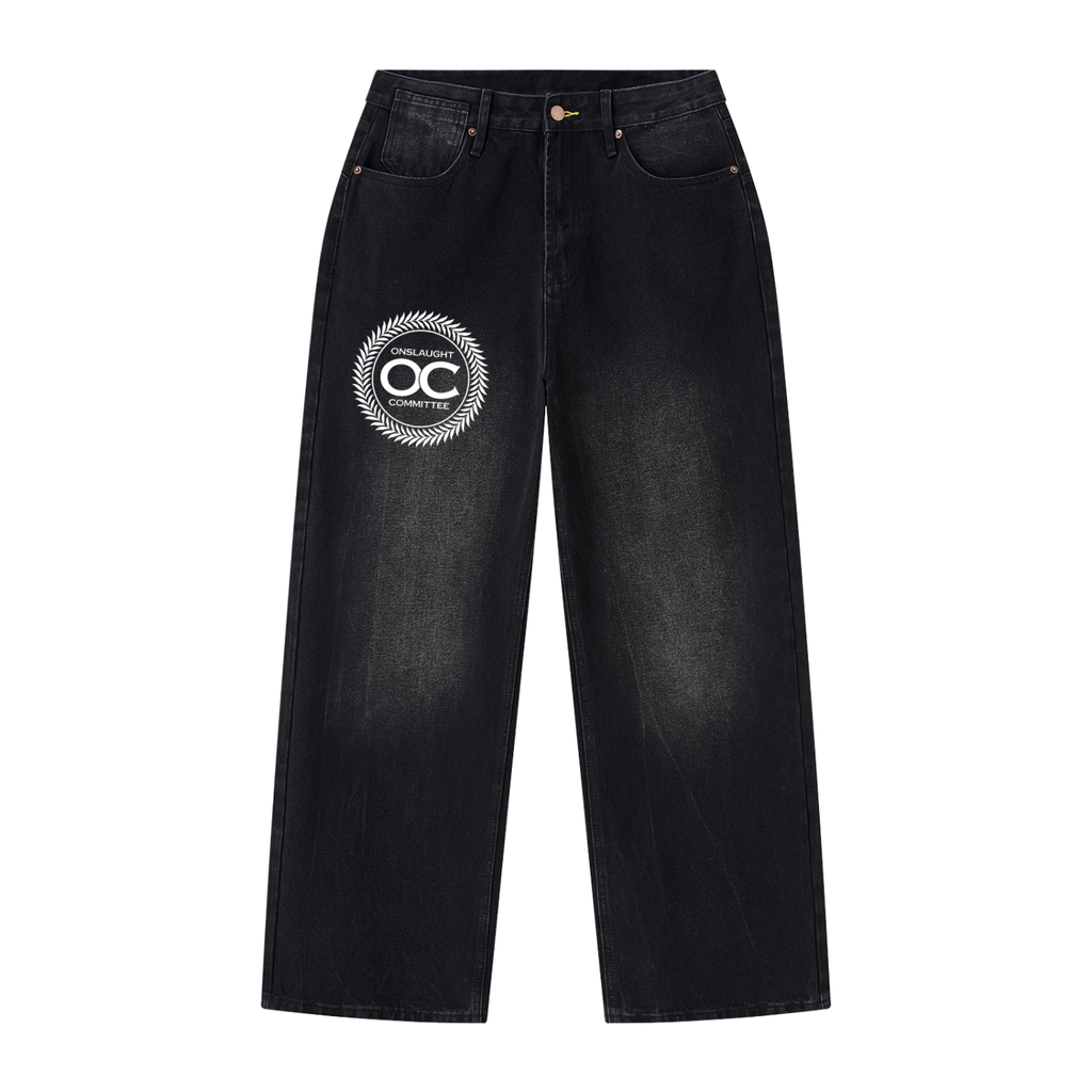 Men's Vintage Wash Wide Leg Jeans