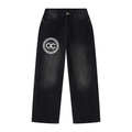 Men's Vintage Wash Wide Leg Jeans
